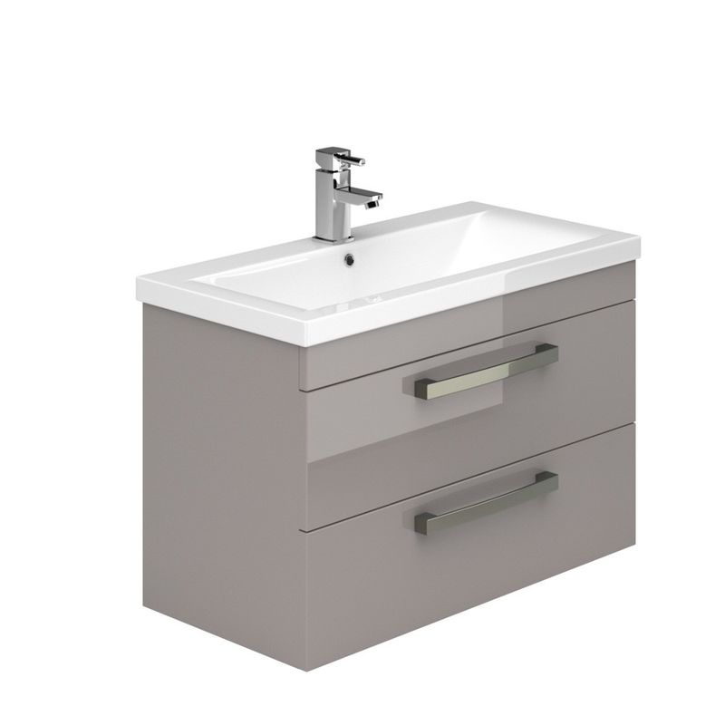 A wall hung wash basin and tap