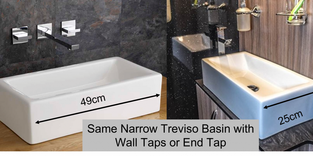 Treviso Narrow Countertop Basin