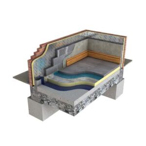 Underfloor heating insulation diagram.